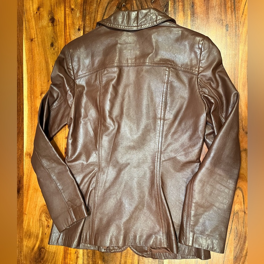100% Leather Vintage Blazer - Picture 4 of 6